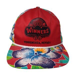 Winners Hotel Casino Winnemucca Nevada Snapback Hat Multi OS Floral Rope Cameo